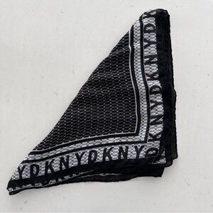 DKNY POLYESTER SCARF IN BLACK & WHITE